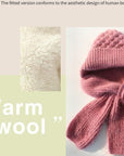 Women's Fleece-lined Scarf And Hat Winter Warm Knitted Hat Scarf