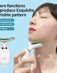 Neck Face Beauty Device Colorful LED Photon Therapy Skin Tighten Reduce Double Chin Anti Wrinkle Remove Lifting Massager