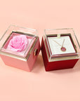 Rotating Soap Flower Rose Gift Box Creative Rotating Rose Jewelry Packaging Box Valentine's Day Gift For Women