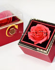 Rotating Soap Flower Rose Gift Box Creative Rotating Rose Jewelry Packaging Box Valentine's Day Gift For Women